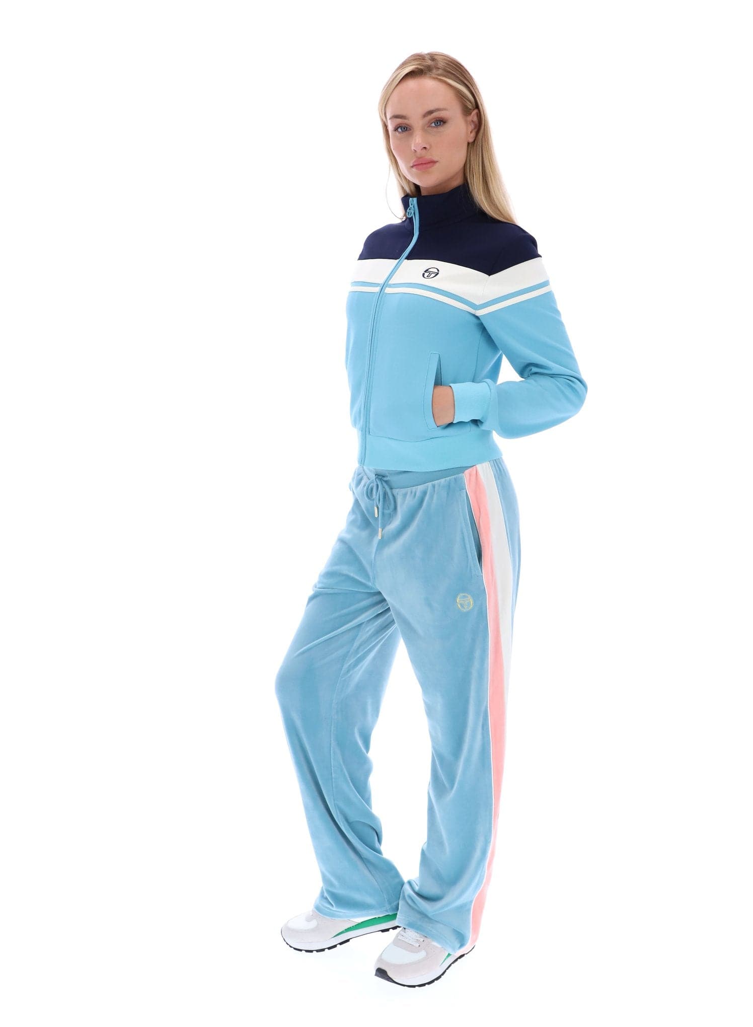 Miss Damarin Track Top in Martime Blue/Gardenia/Milky Blue