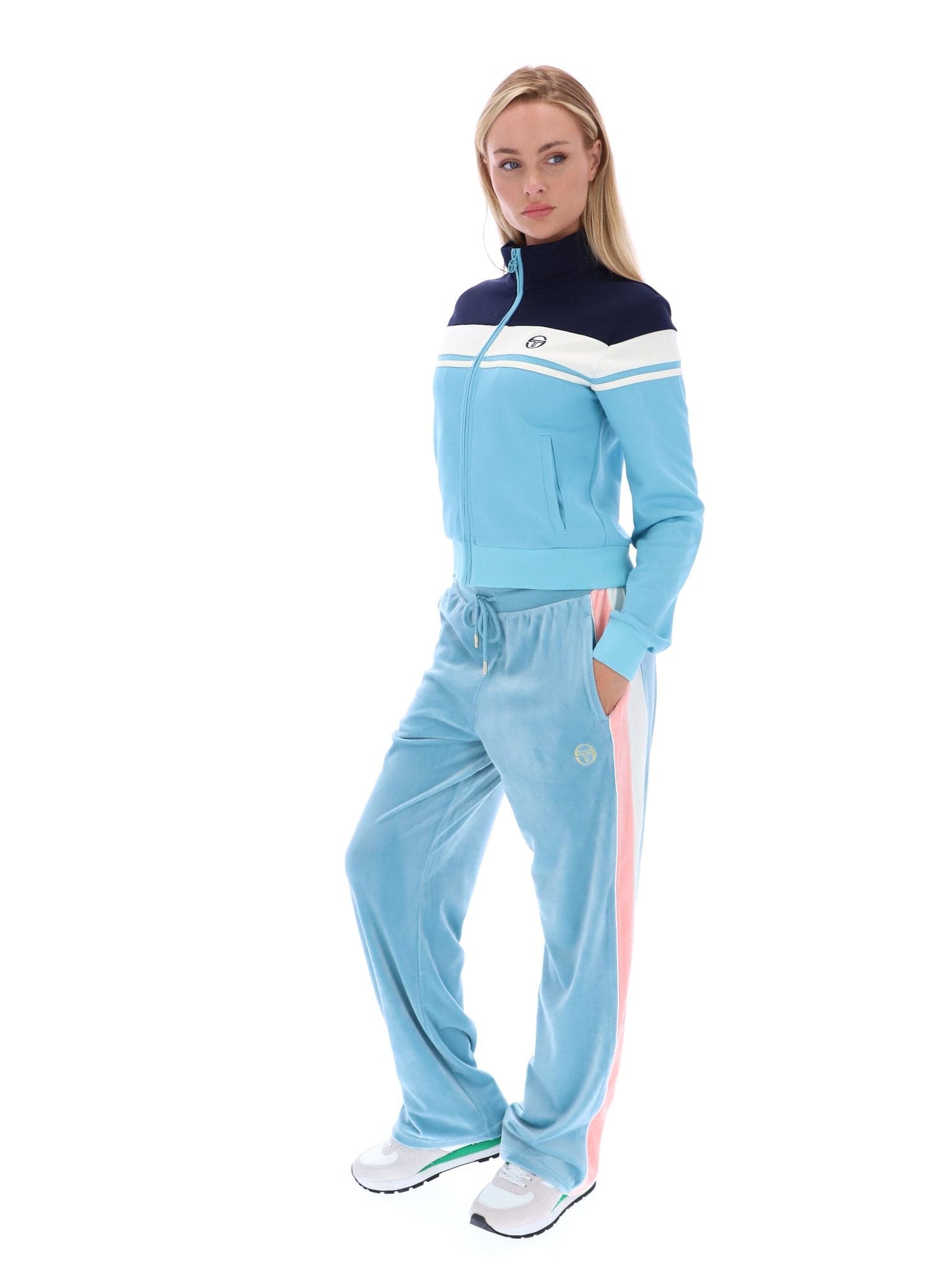 Miss Damarin Track Top in Martime Blue/Gardenia/Milky Blue