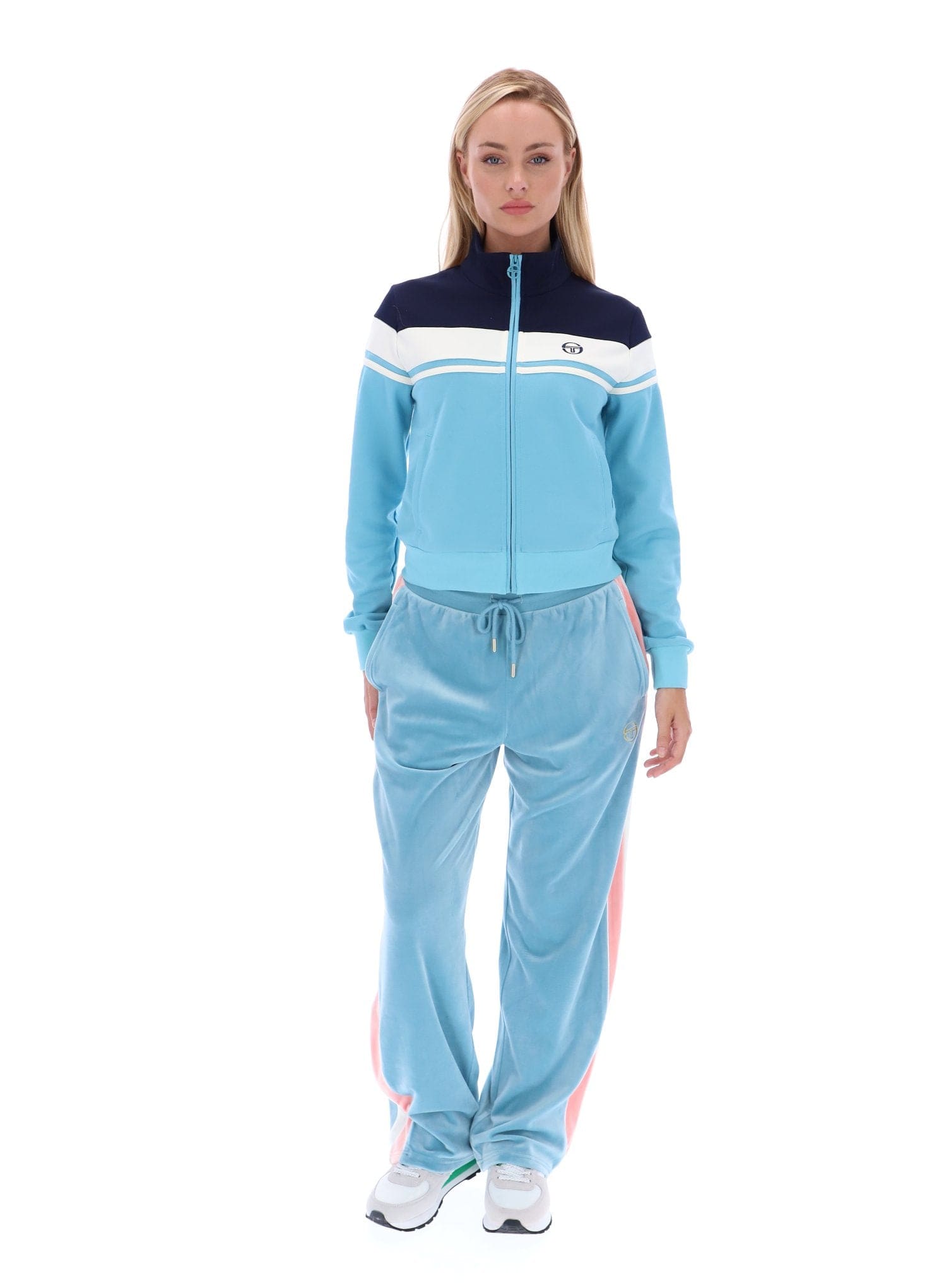 Miss Damarin Track Top in Martime Blue/Gardenia/Milky Blue