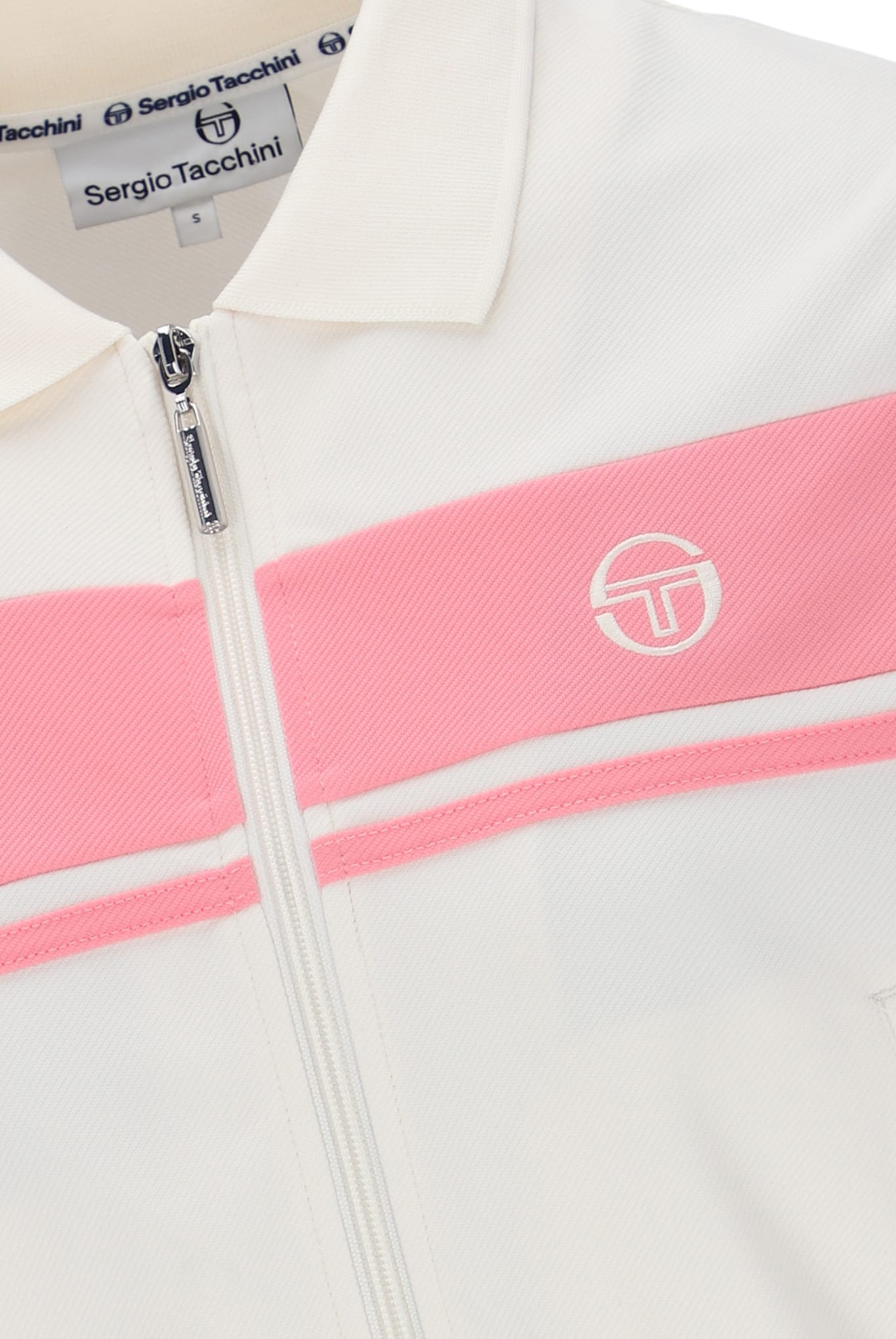 Miss Masters TT Track Top in Gardenia/Geranium Pink