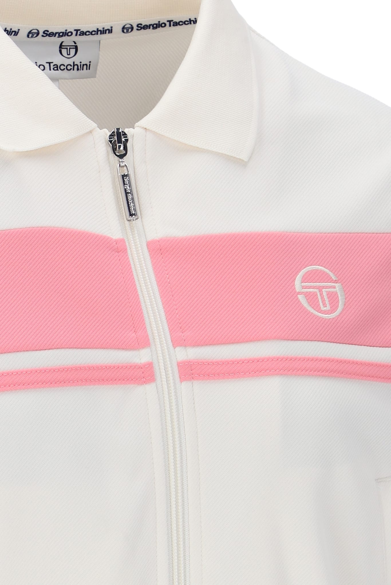 Miss Masters TT Track Top in Gardenia/Geranium Pink