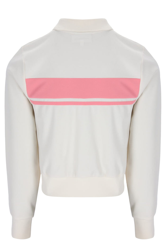 Miss Masters TT Track Top in Gardenia/Geranium Pink