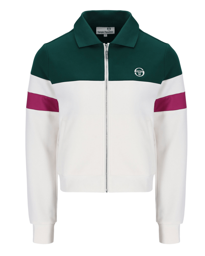 Miss Tomme TJ Track Jacket in Rainforest/Gardenia