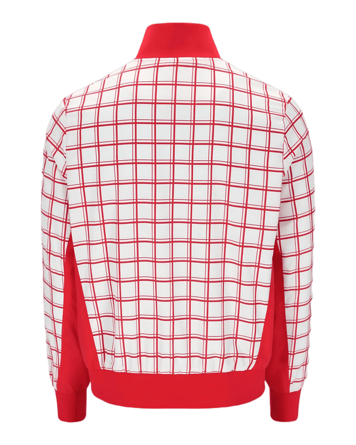 Morgan Track Top In Red/Gardenia