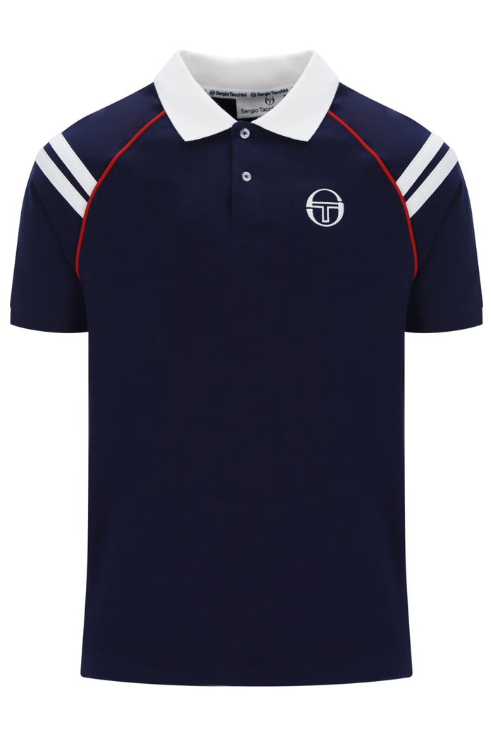 New Cortona Polo Shirt in Martime Blue/White