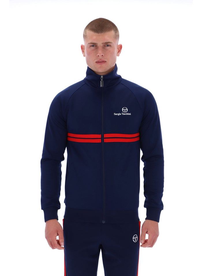 New Dallas Track Top in Martime Blue/White/Adrenaline Rush