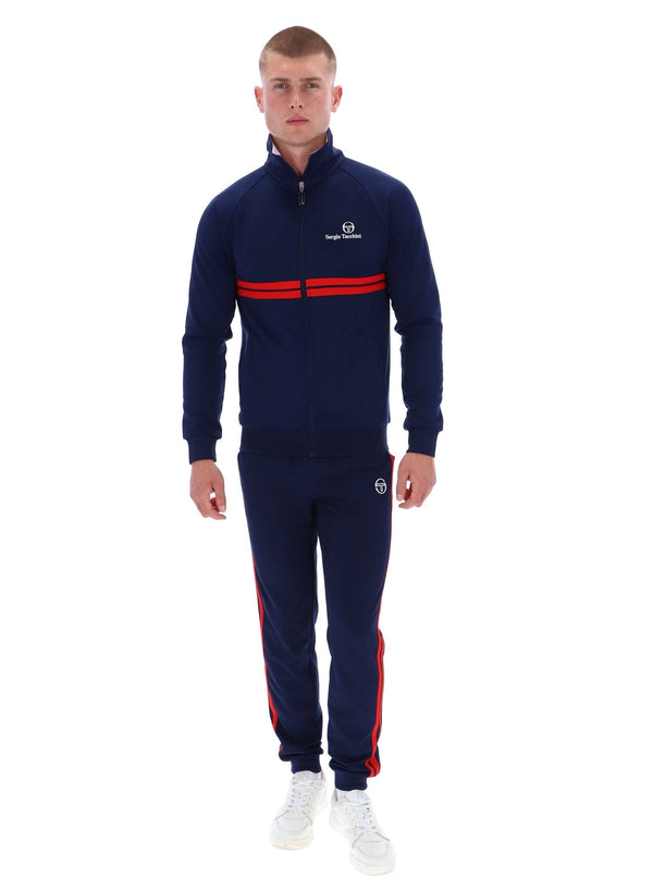 New Dallas Track Top in Martime Blue/White/Adrenaline Rush