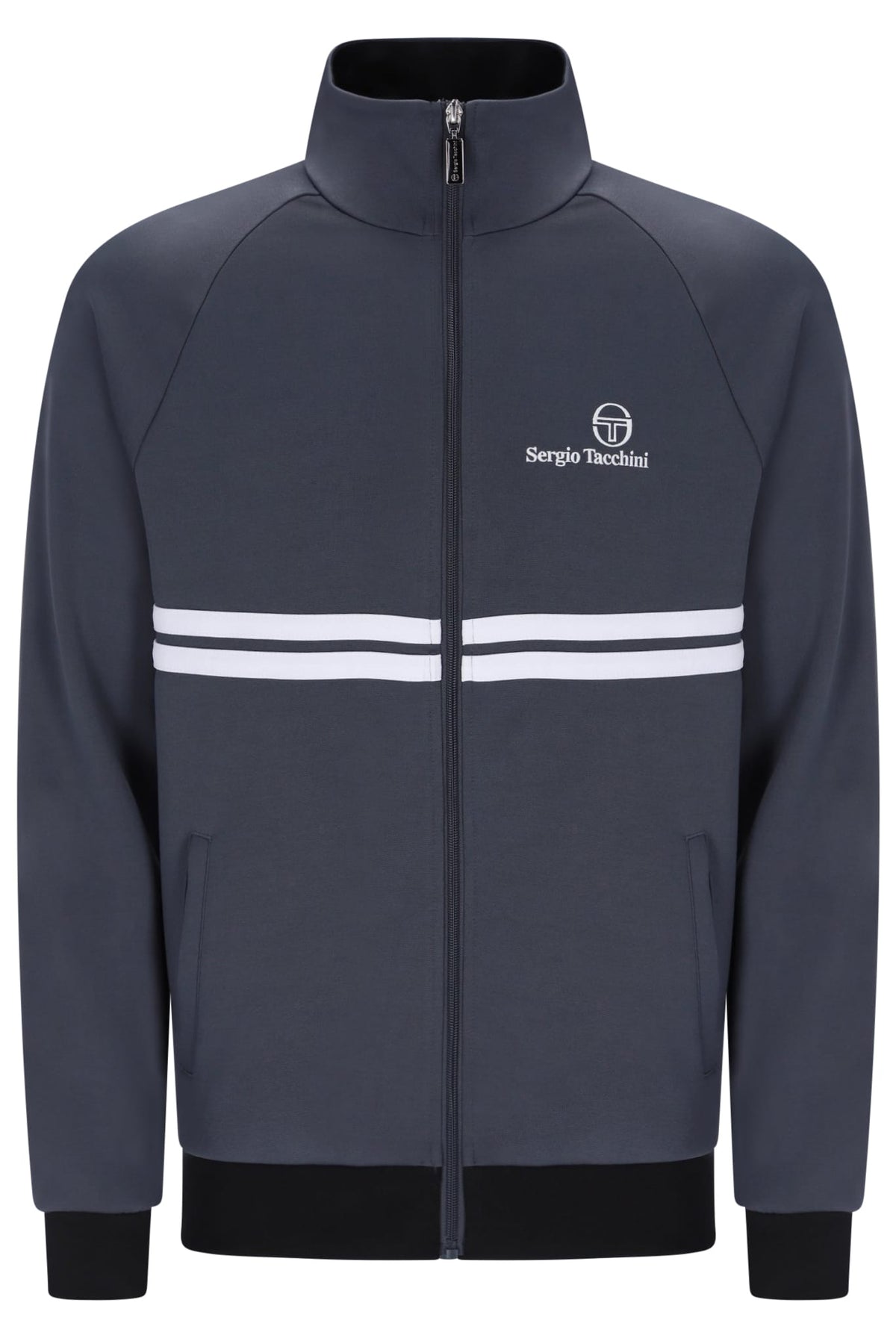 New Dallas Track Top in Turbulence/White/Black
