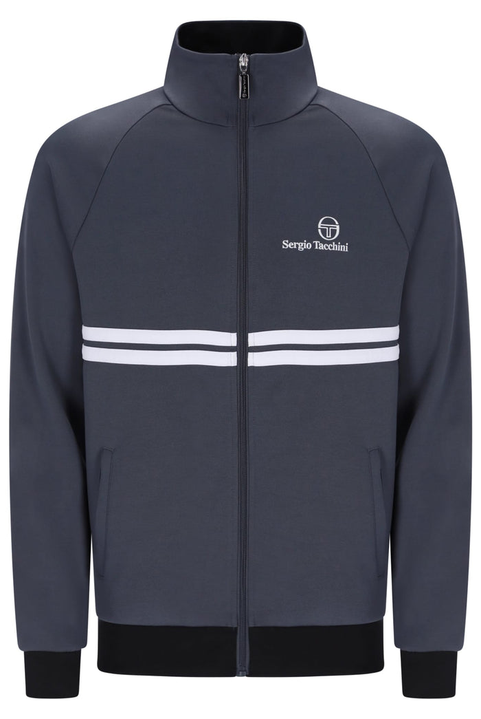 New Dallas Track Top in Turbulence/White/Black