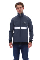 New Dallas Track Top in Turbulence/White/Black