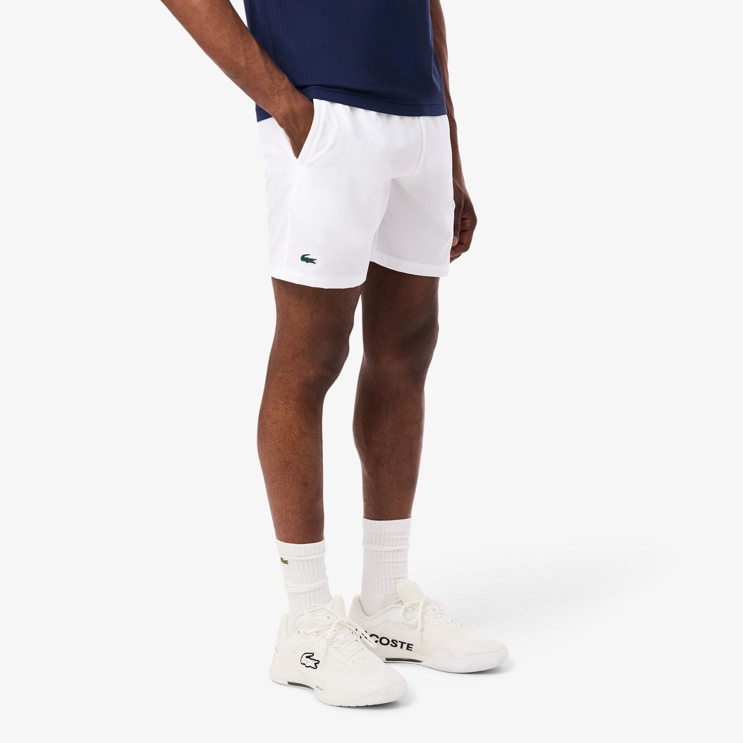 "New Players" Ultra Dry Tennis Shorts in White-Blanc