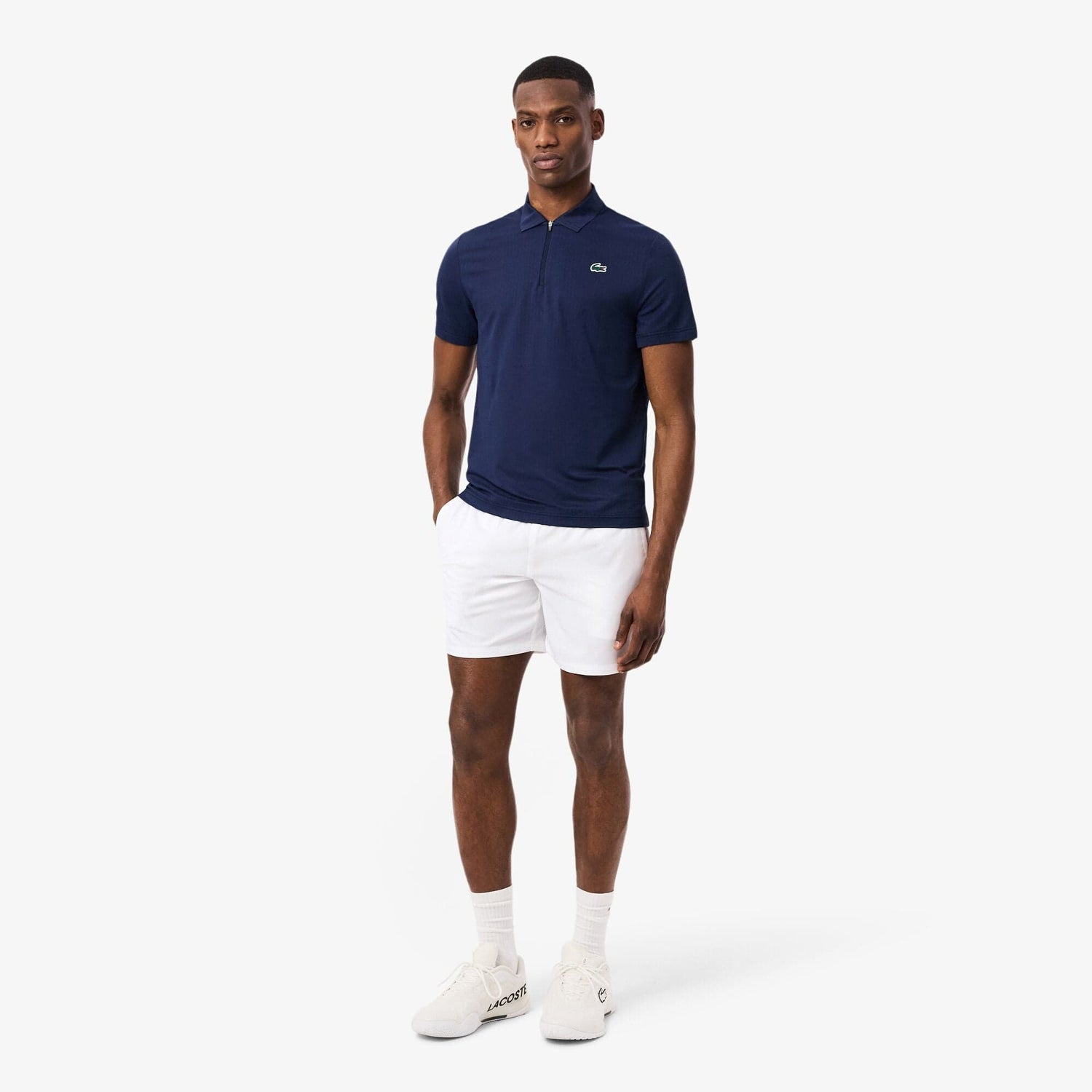 "New Players" Ultra Dry Tennis Shorts in White-Blanc