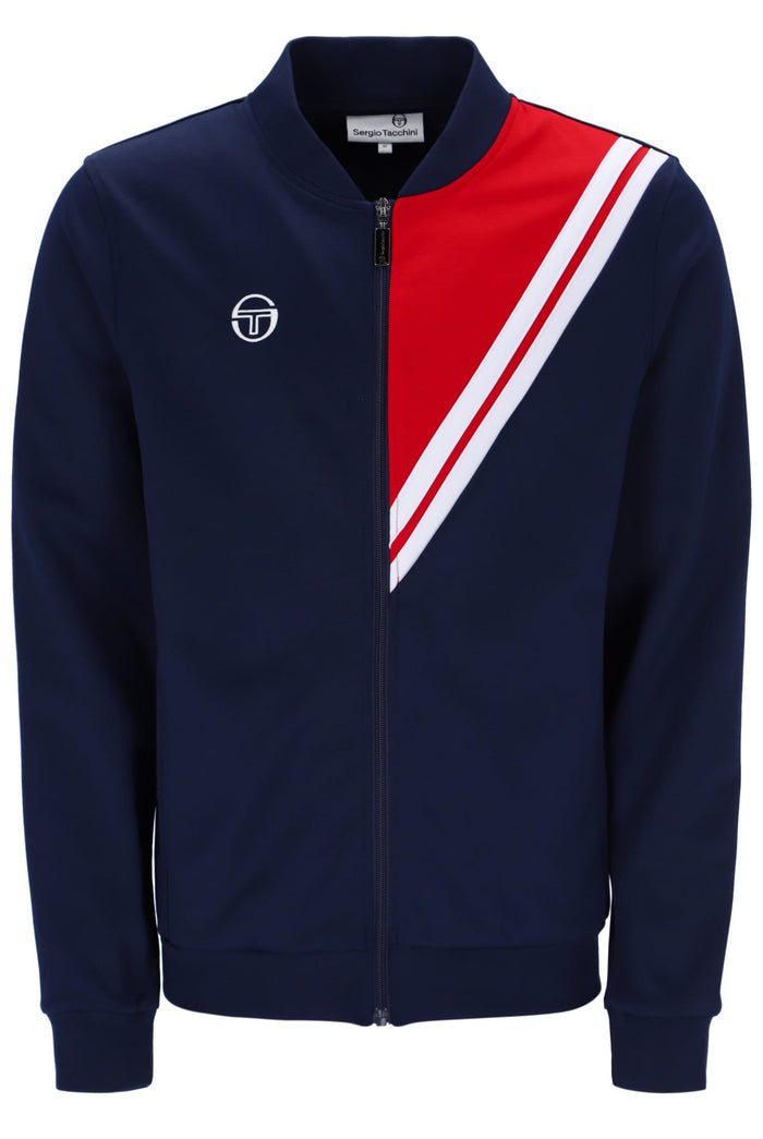 New Reno Track Top in Martime Blue/Adrenalin Rush/White
