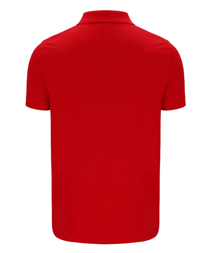 New Supermac P Polo Shirt in Adrenaline Rush/White/Maritime Blue