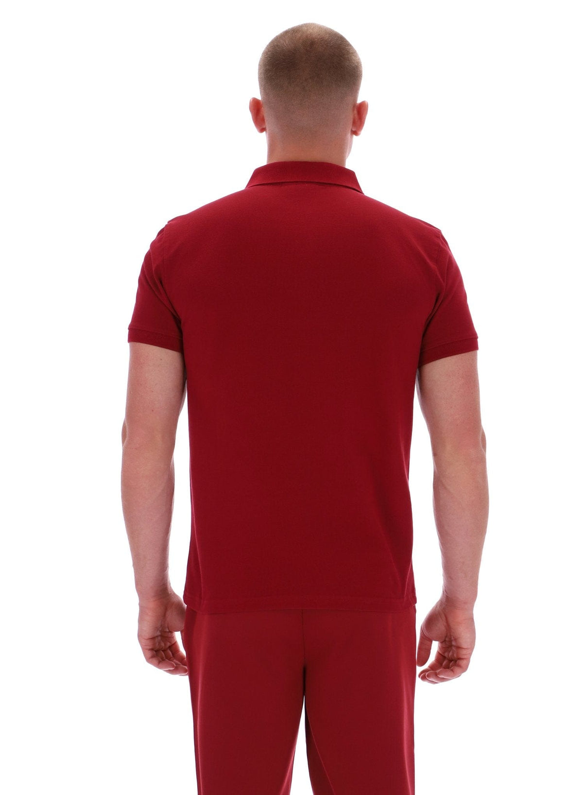 New Supermac Polo Shirt in Rhubarb/Gardenia/Aruba Blue