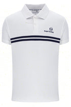 New Supermac Polo Shirt in White/Martime Blue