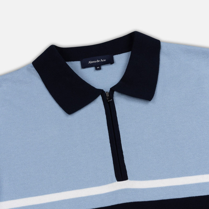 Notu Knitted Polo | Blue