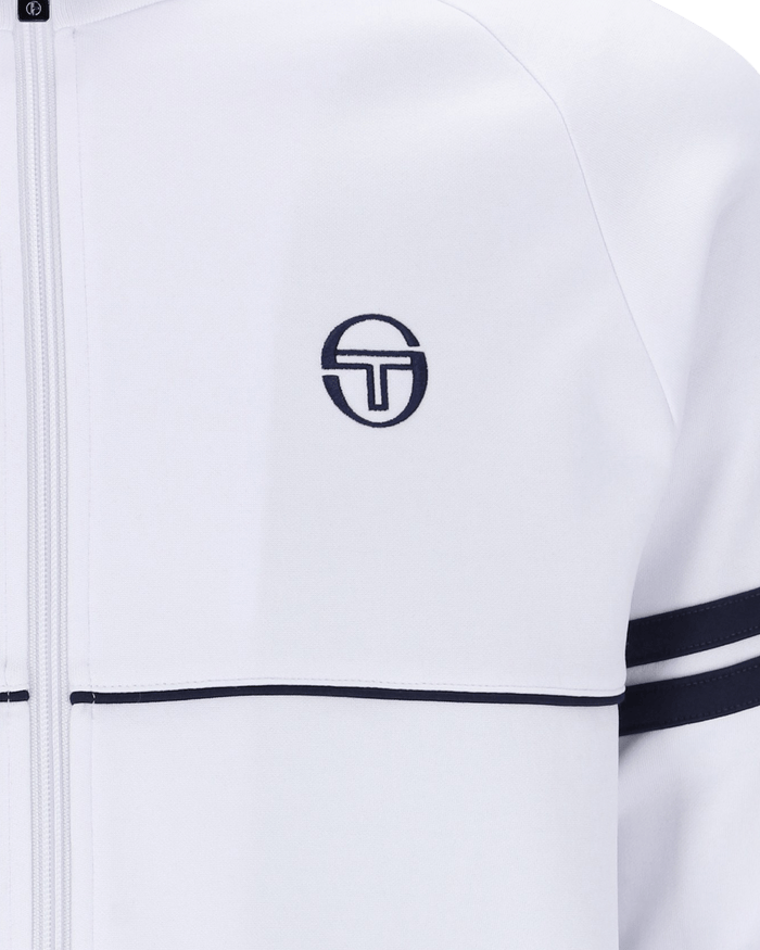 Orion Davis Track Top In White/Maritime Blue