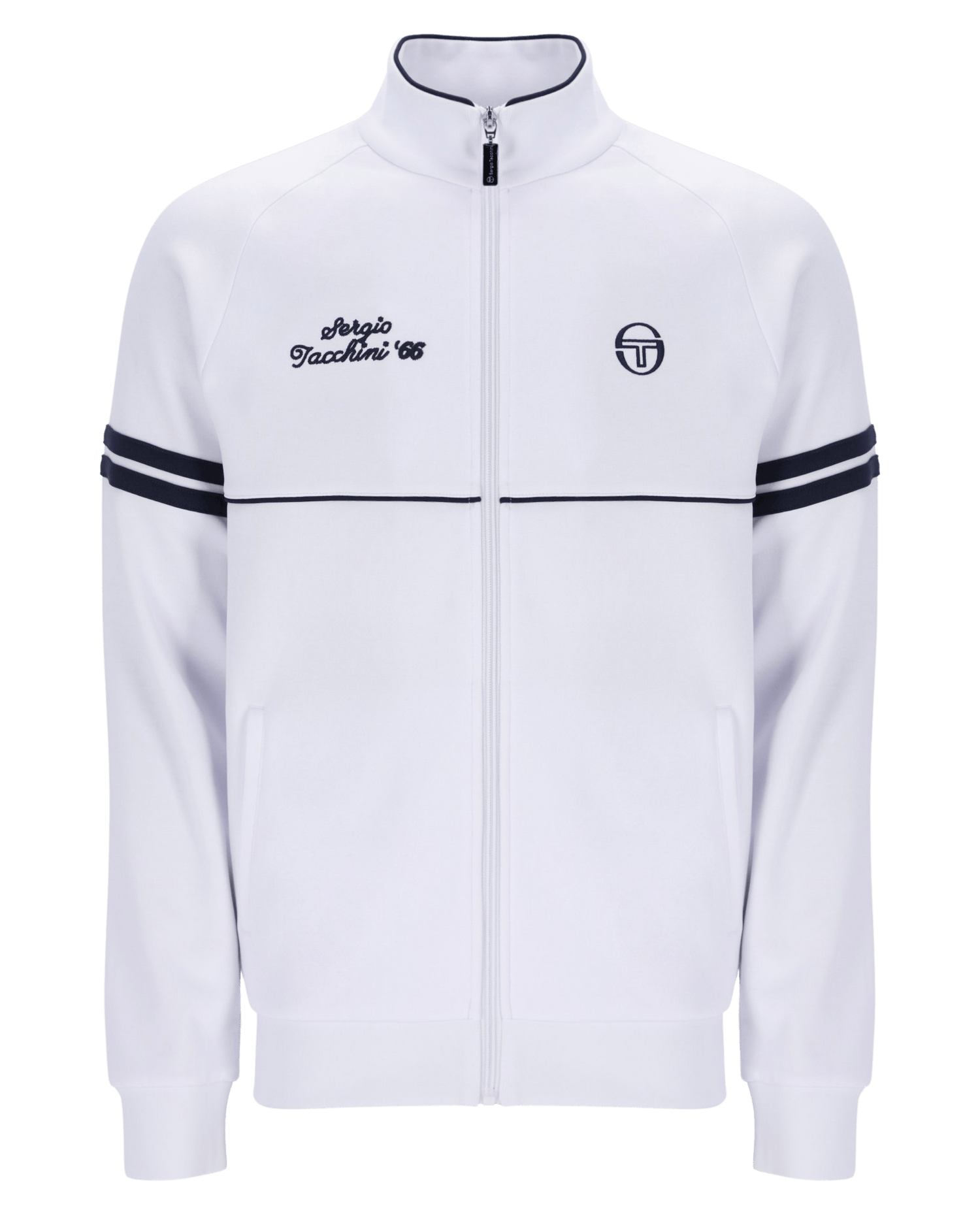 Orion Davis Track Top In White/Maritime Blue