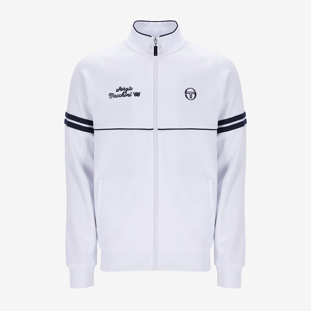 Orion Davis Track Top In White/Maritime Blue