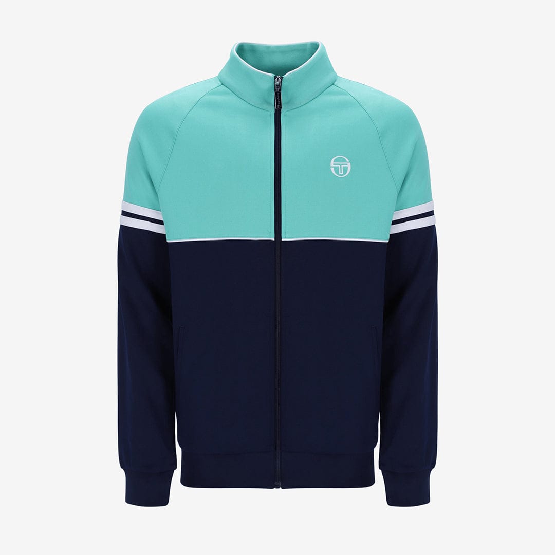 Orion Track Jacket In Pool Blue/Maritime Blue/White
