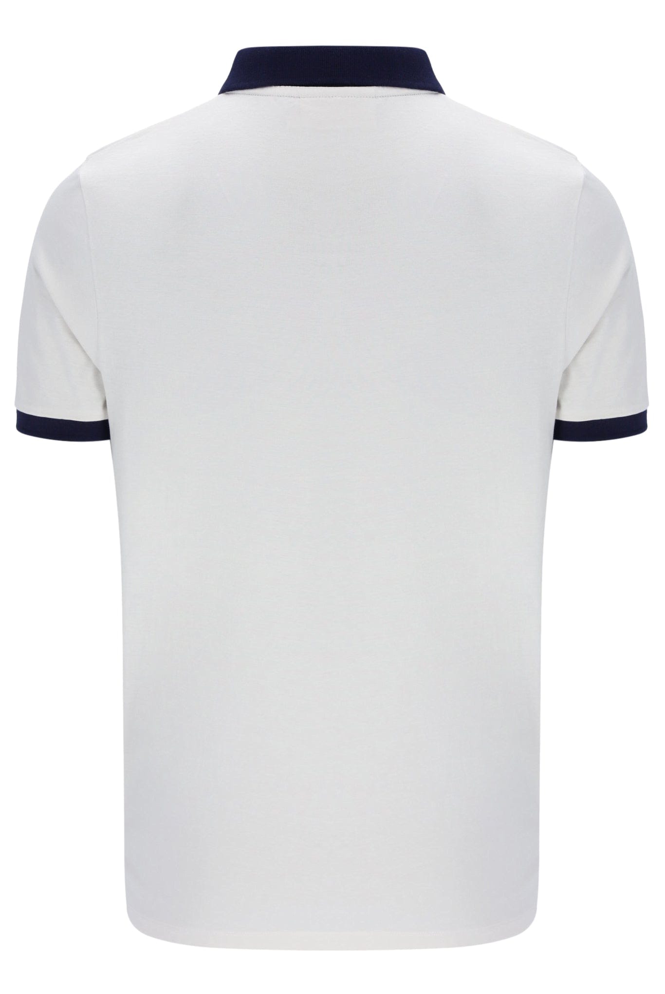 Panatta Short Sleeve Polo In Gardenia/Fila Navy/Fila Red