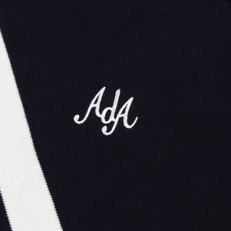 Pavo Knitted Long Sleeve Polo | Navy