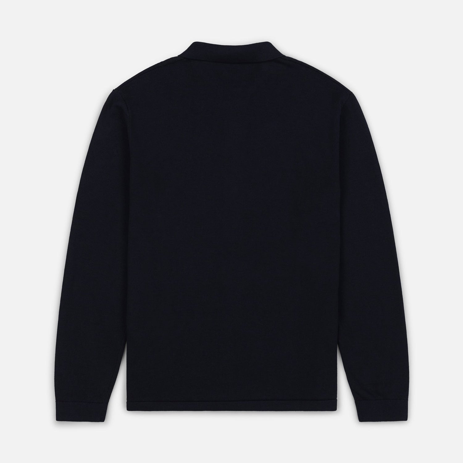 Pavo Knitted Long Sleeve Polo | Navy
