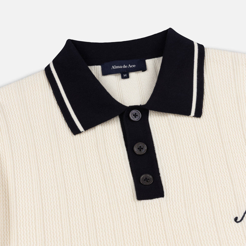 Pecra Knitted Polo | Cream