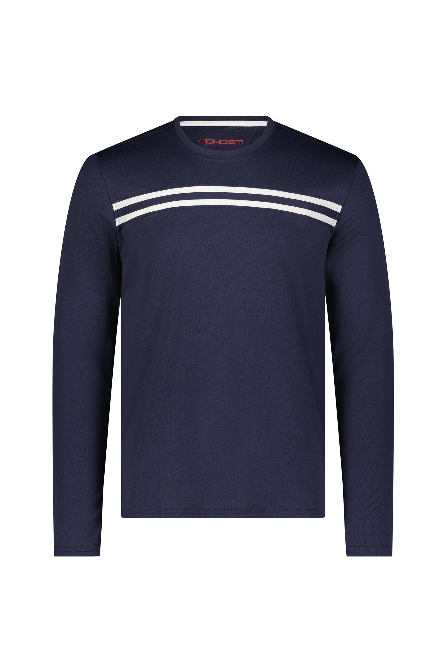 Performance Long Sleeve Crew Neck - Midnight/White