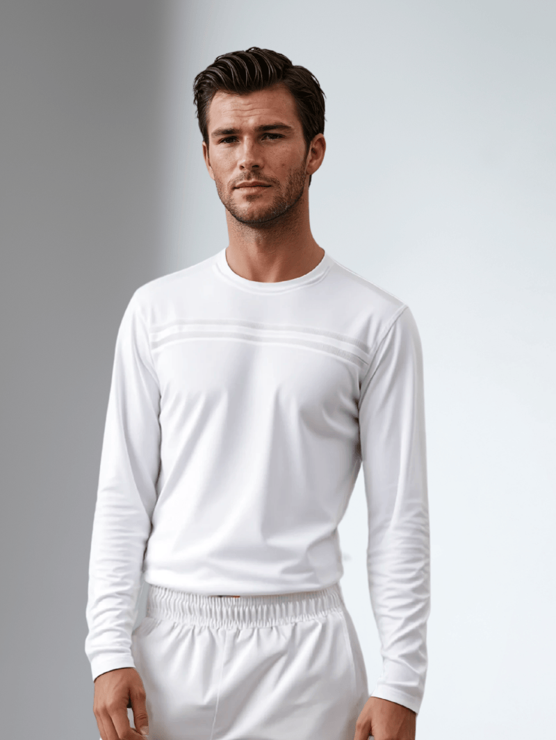 Performance Long Sleeve Crew Neck - White