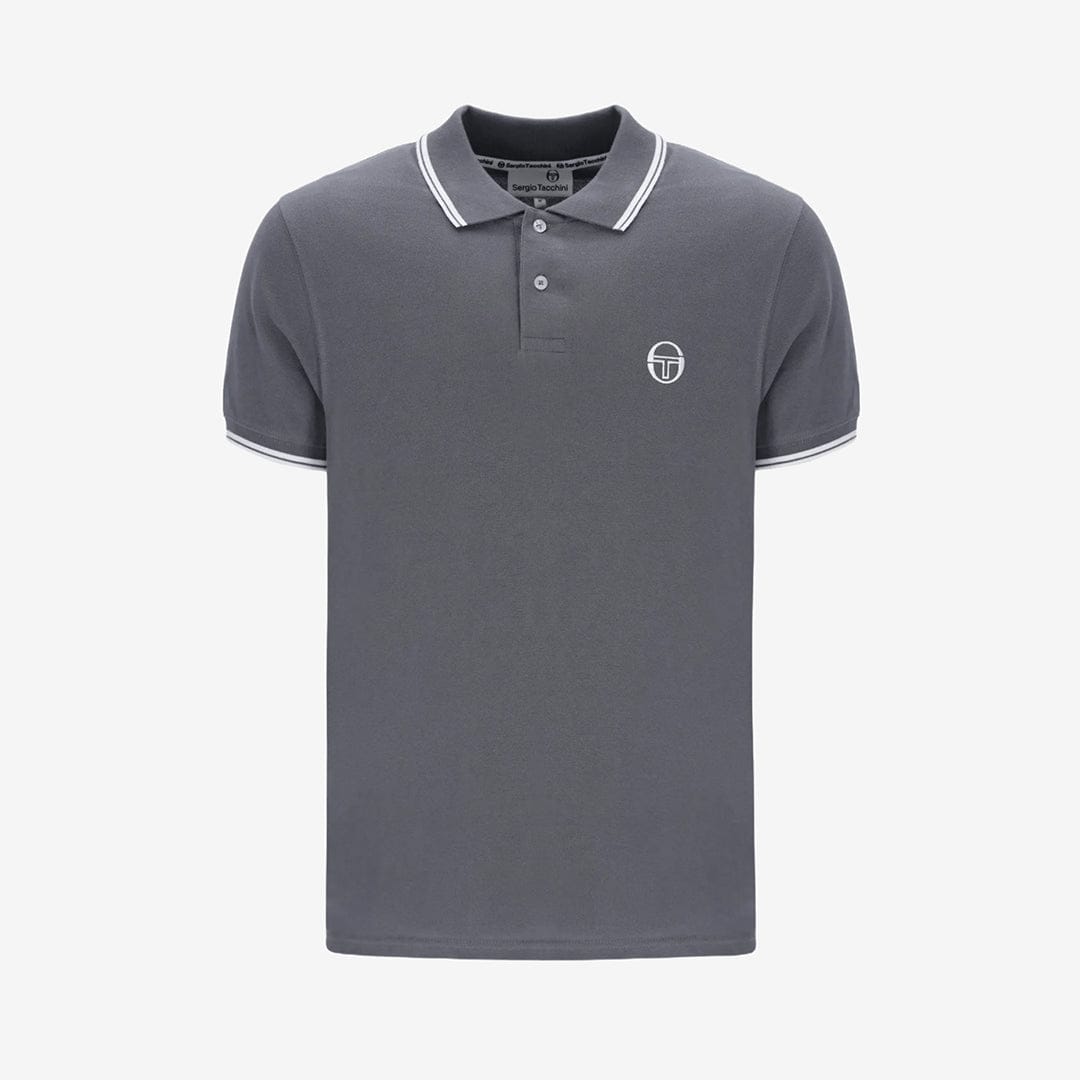 Polo Shirt S/S in Quiet Shade / White