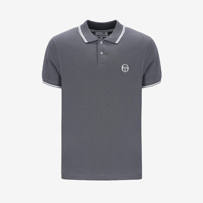 Polo Shirt S/S in Quiet Shade / White