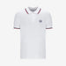 Polo Shirt S/S in White/Maritime