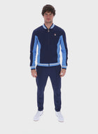 Settanta Jkt Baseball Track Jacket in Navy/Regatta/Gardenia