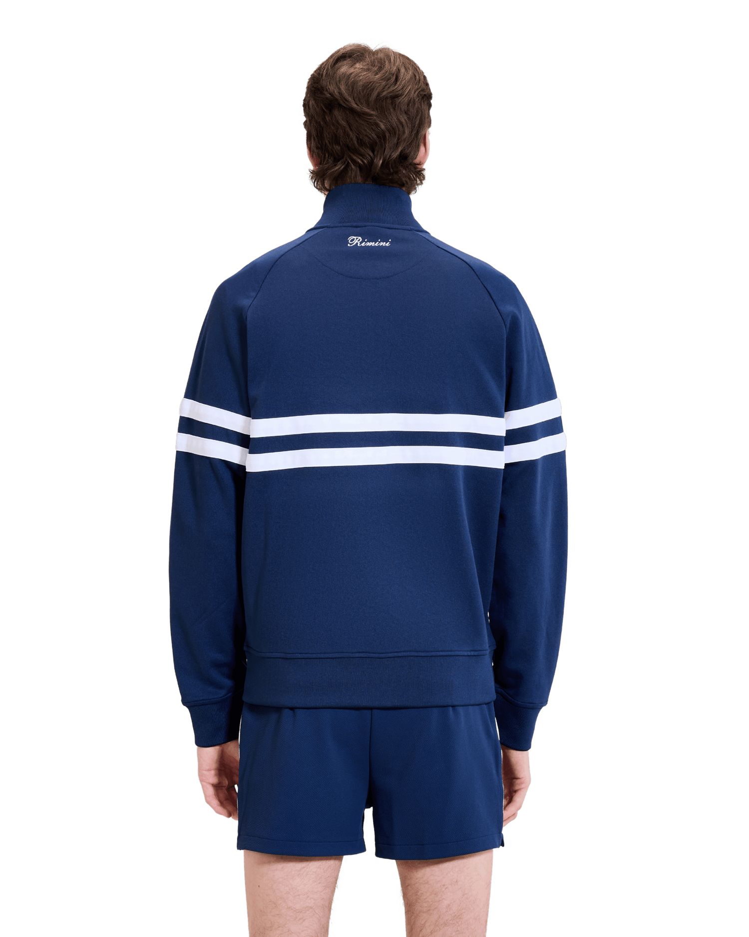 Rimini Track Top in Navy/White