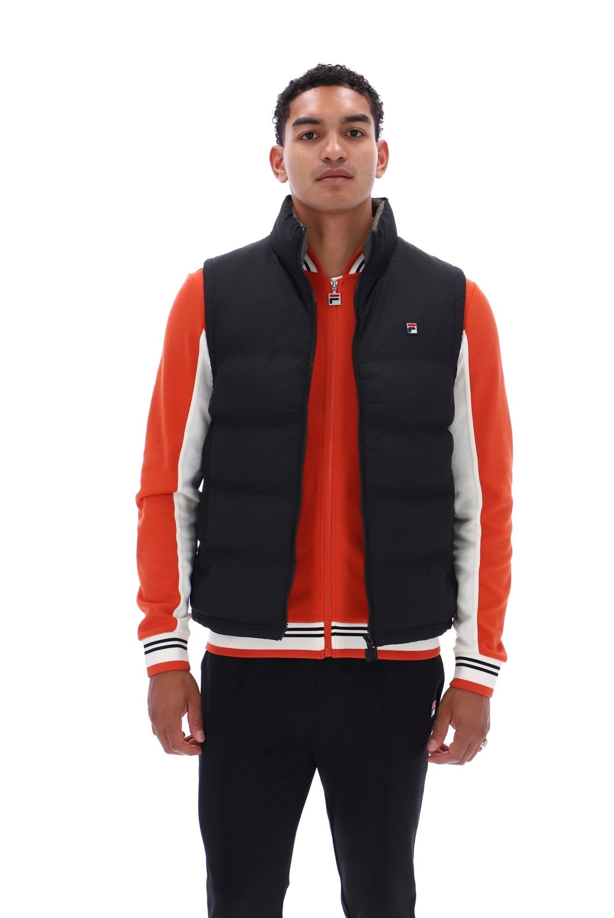 Rodri Gilet Bamboo Badge in Black/Gunmetal