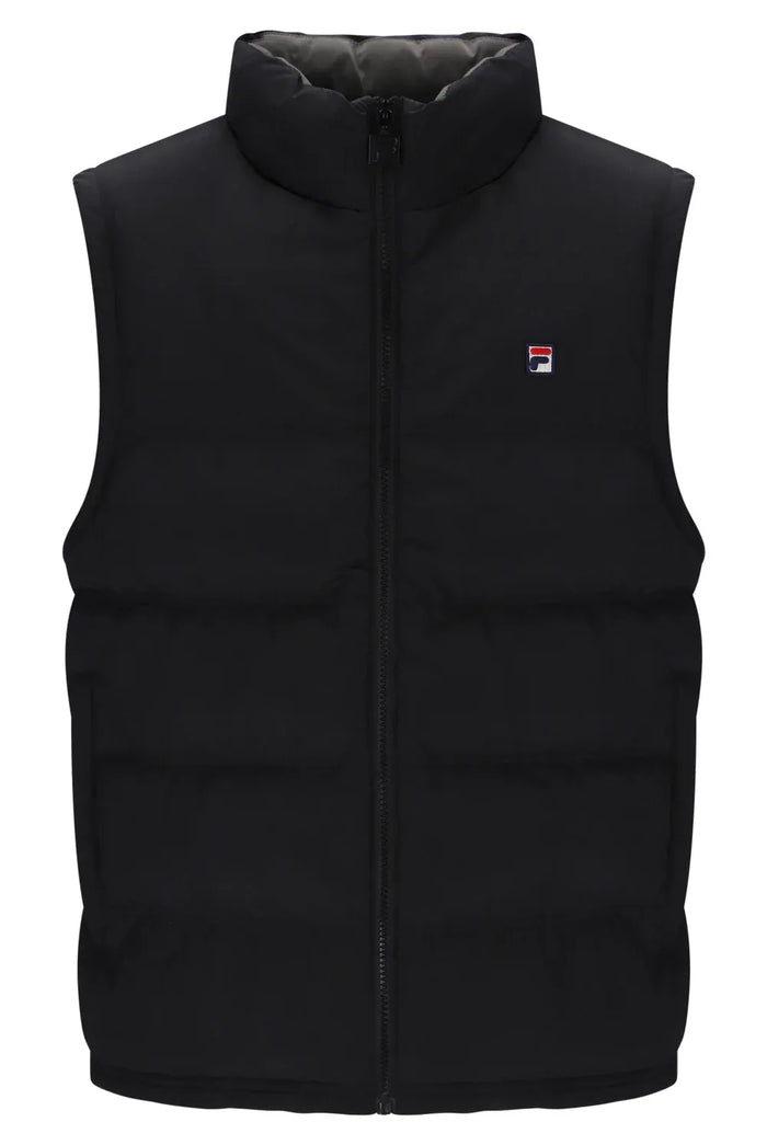 Rodri Gilet Bamboo Badge in Black/Gunmetal