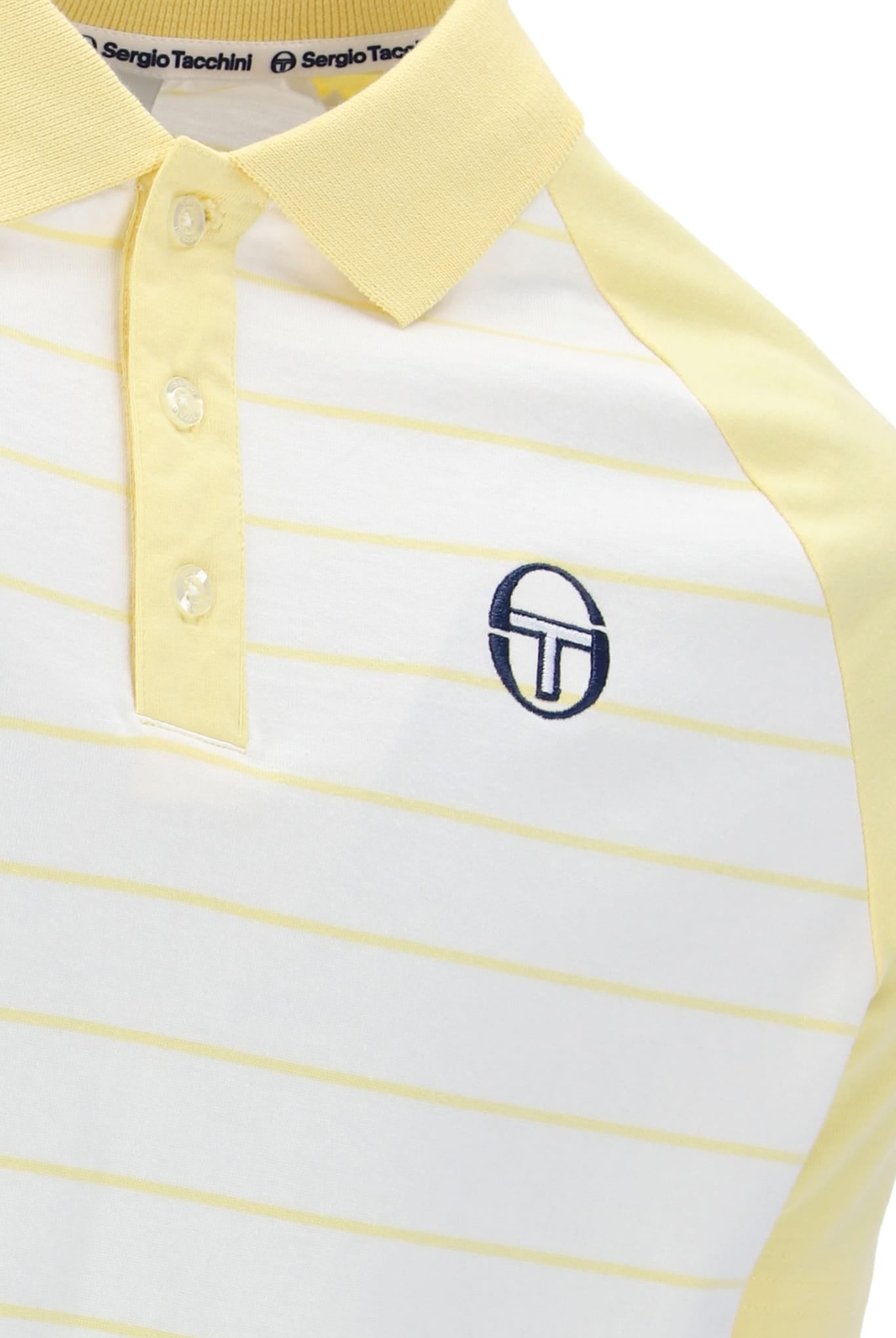 Sandro Polo Polo Shirt In Pale Banana/Gardenia