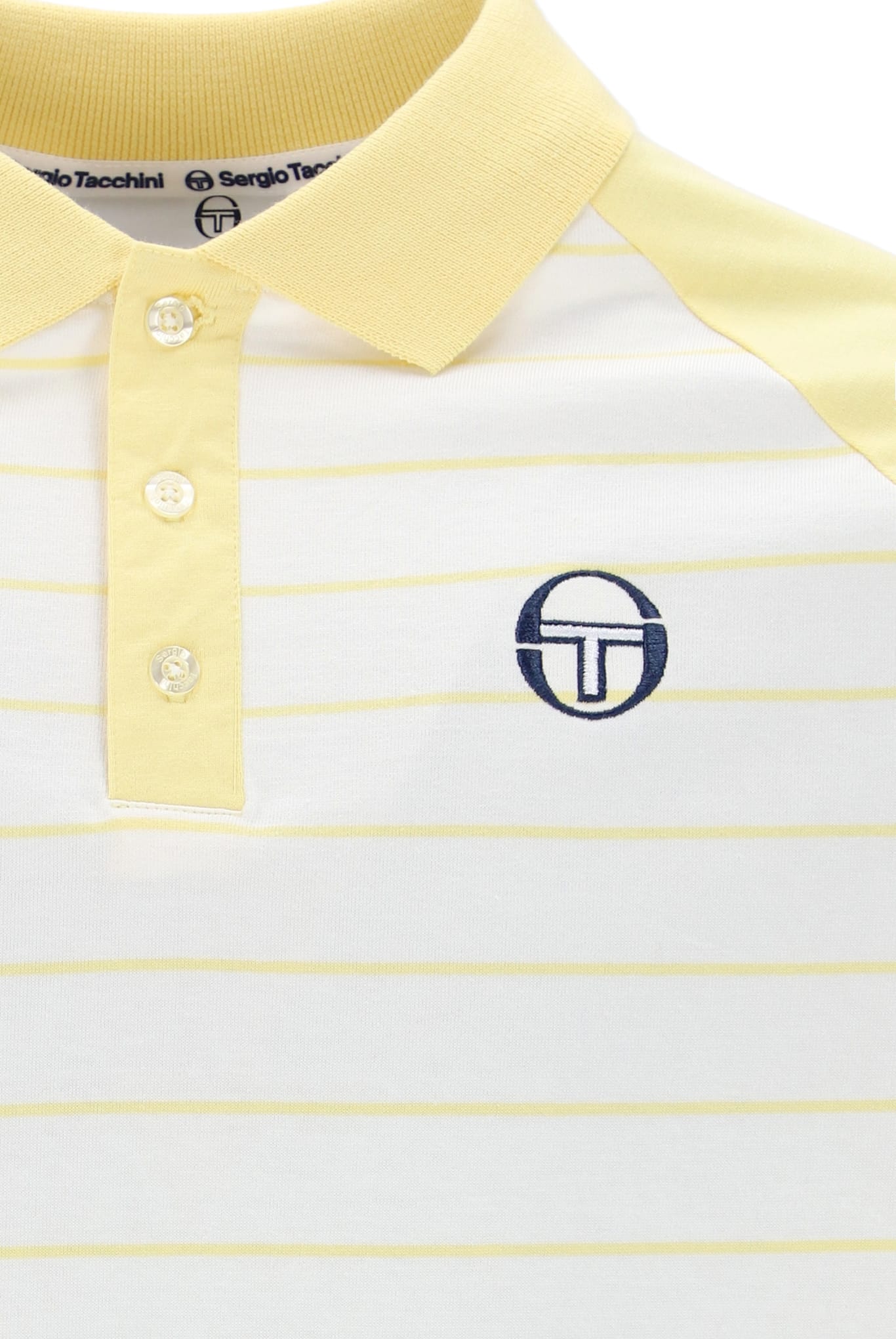 Sandro Polo Polo Shirt In Pale Banana/Gardenia