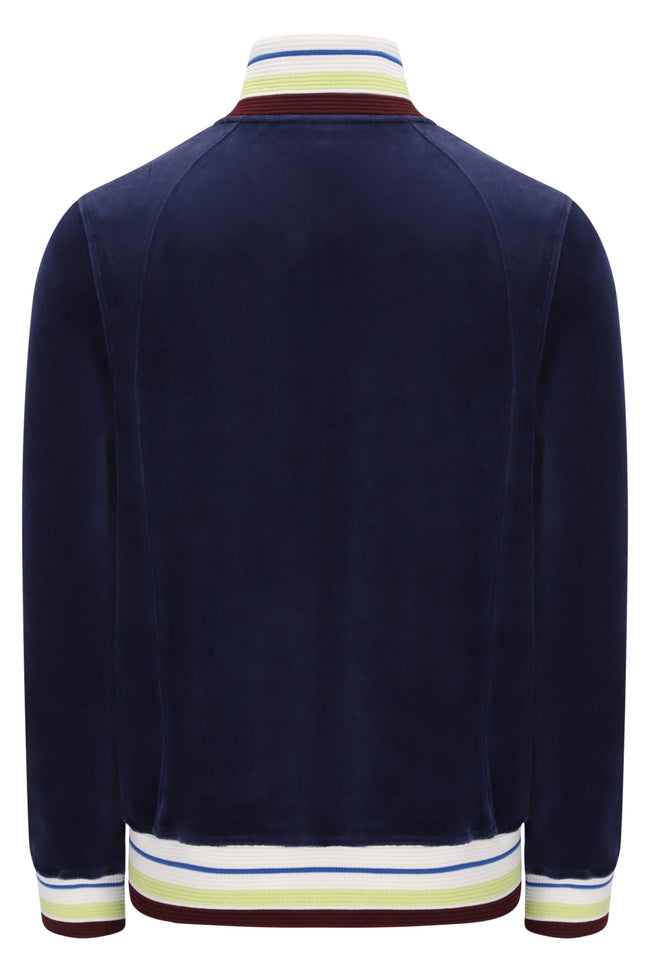 Sartori Velour Track Jacket in Martime Blue