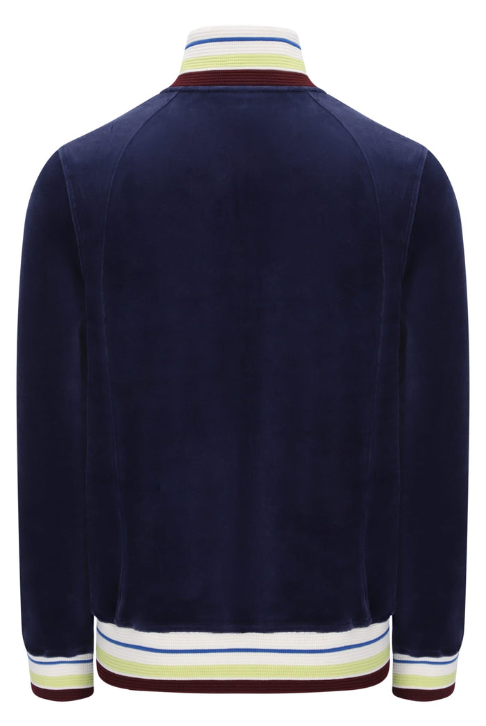 Sartori Velour Track Jacket in Martime Blue