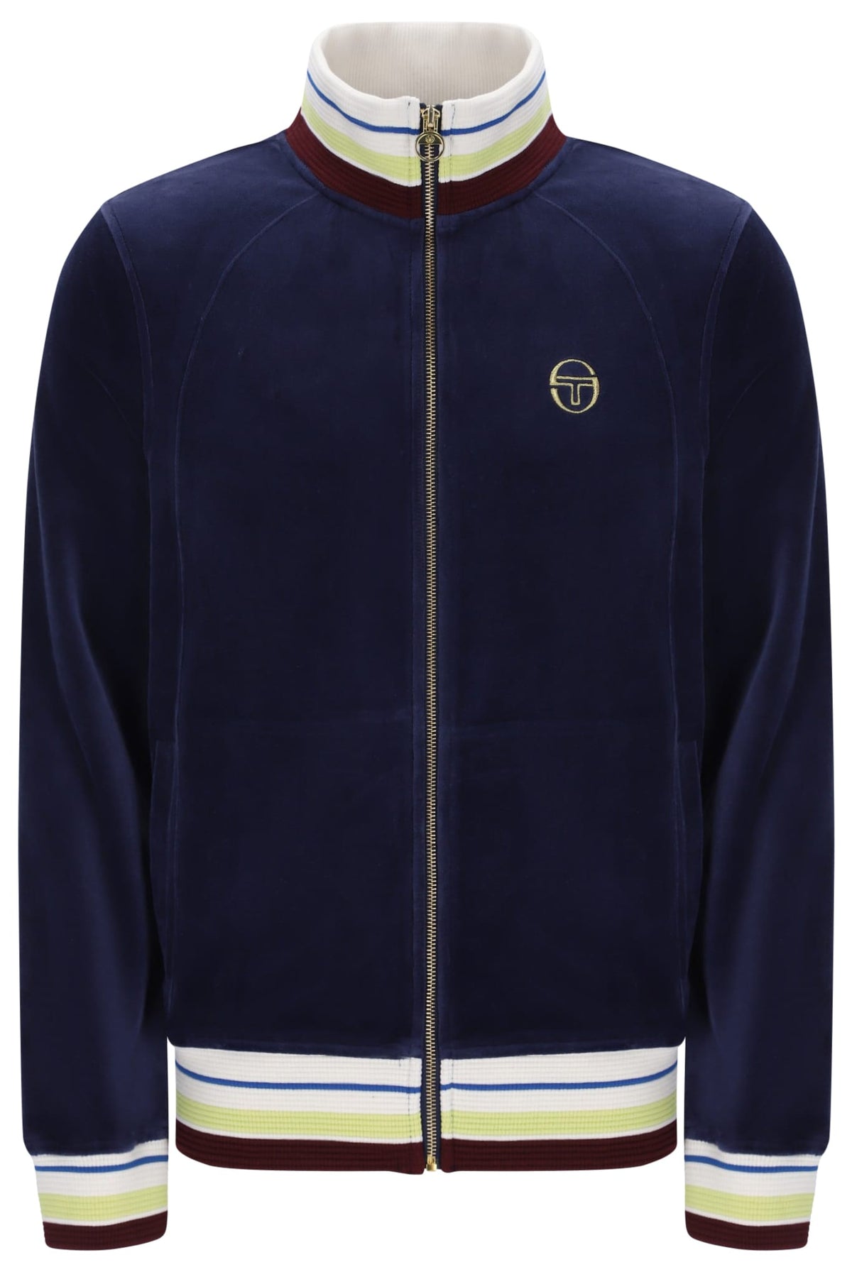 Sartori Velour Track Jacket in Martime Blue