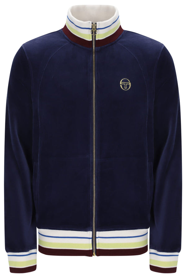 Sartori Velour Track Jacket in Martime Blue