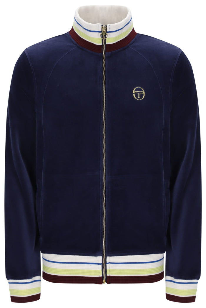 Sartori Velour Track Jacket in Martime Blue