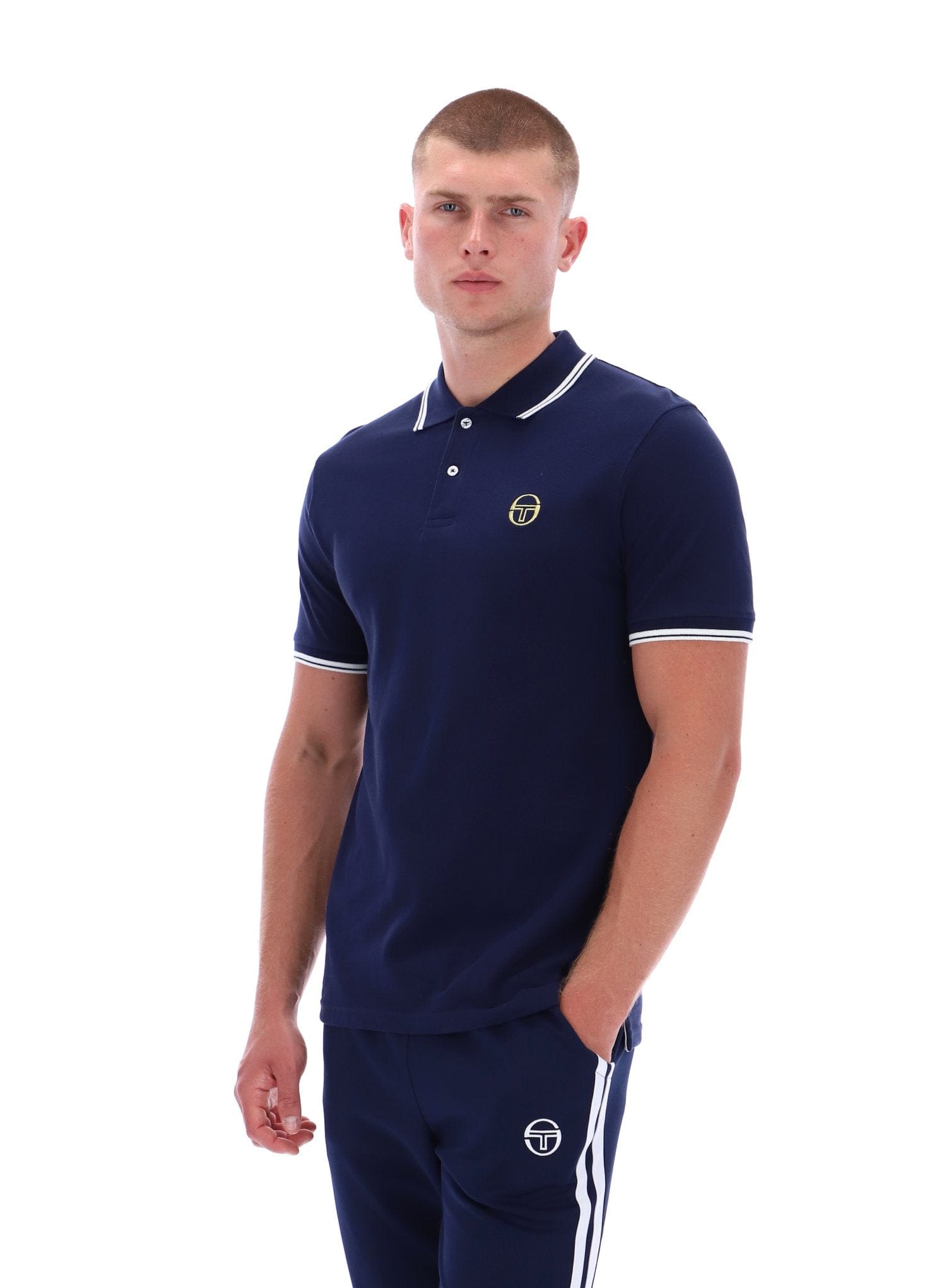 Sergio 020 Polo in Martime Blue/Gardenia