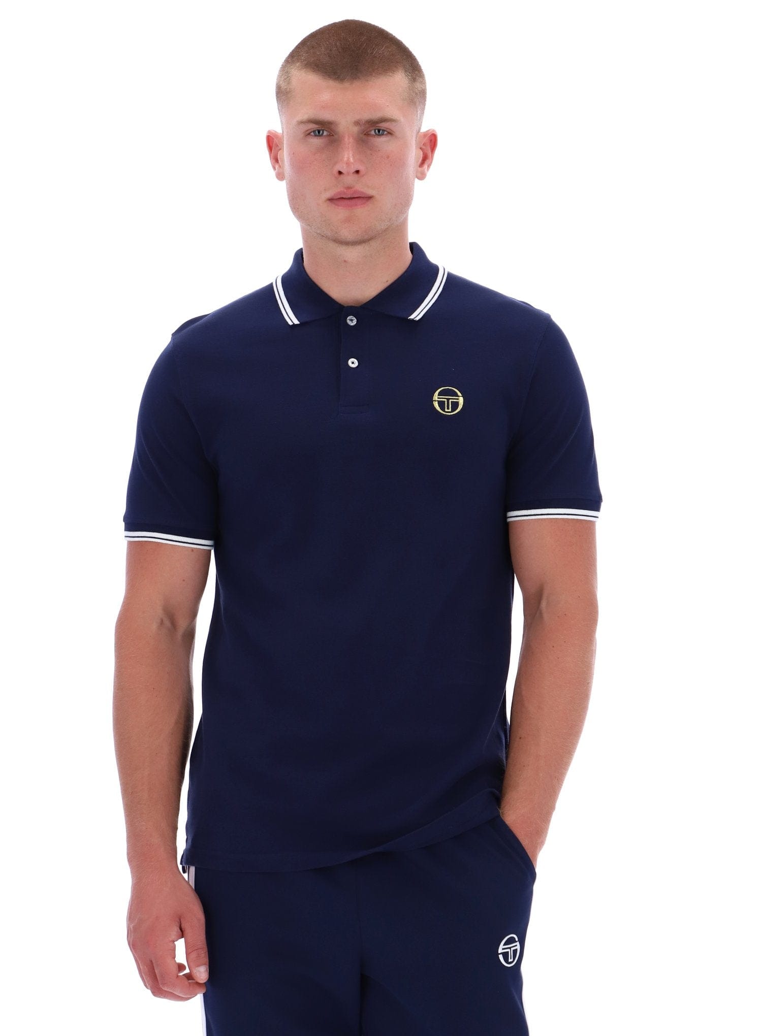 Sergio 020 Polo in Martime Blue/Gardenia
