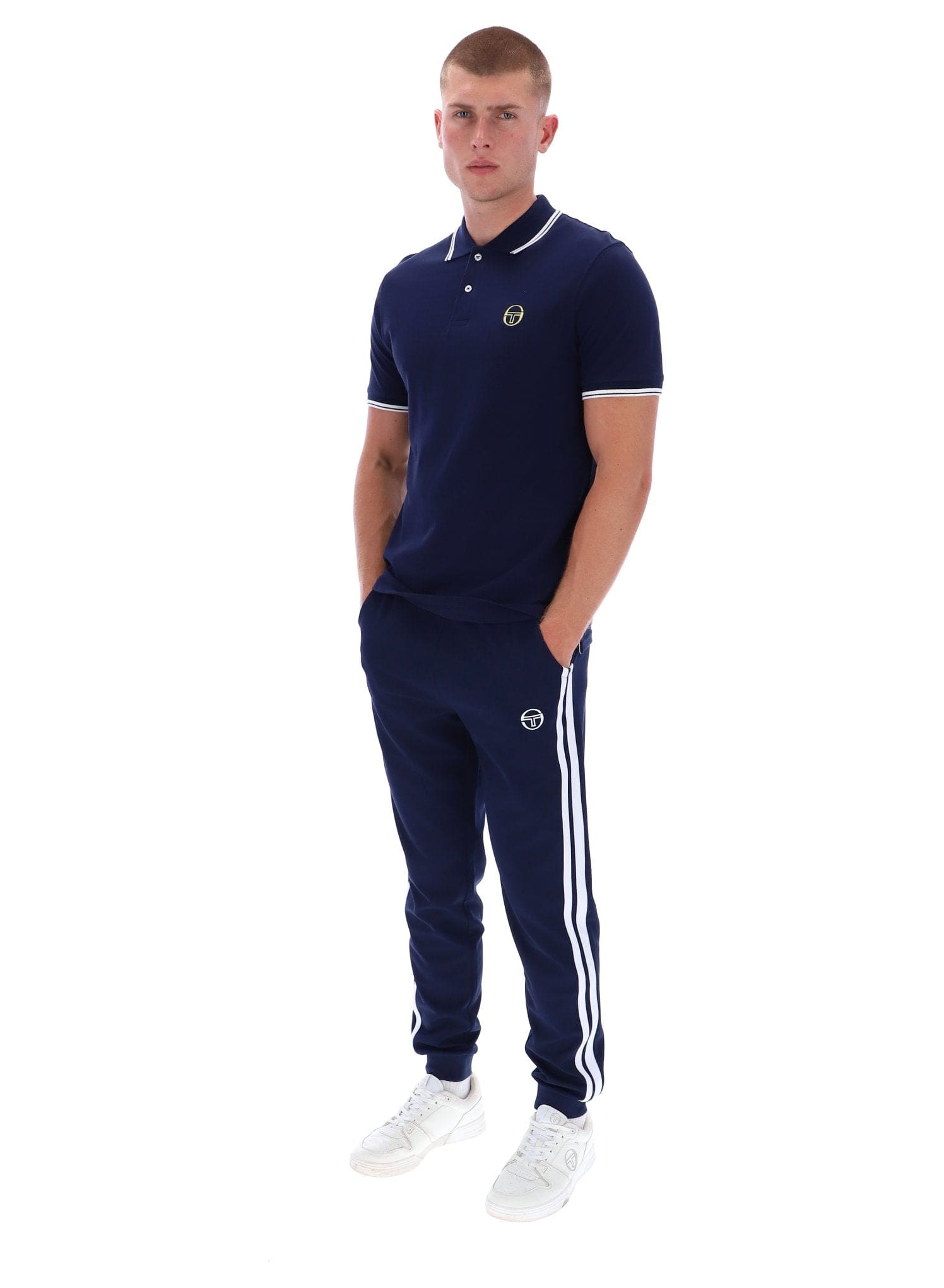 Sergio 020 Polo in Martime Blue/Gardenia
