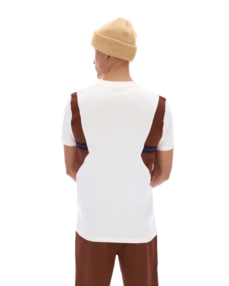 Sergio Tacchini Blow T T Shirt in Gardenia/Cappucchino /Maritime Blue