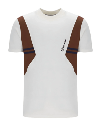 Sergio Tacchini Blow T T Shirt in Gardenia/Cappucchino /Maritime Blue